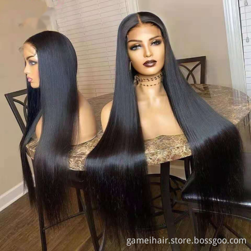 long inch lace front wig 13x4 Lace Front Wig  shipping glueless baby hair straight 100% human hair lace wigs